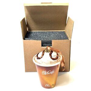 Rare 2012 McDonald’s McCafe Coffee Glass Ornament Christmas with Box